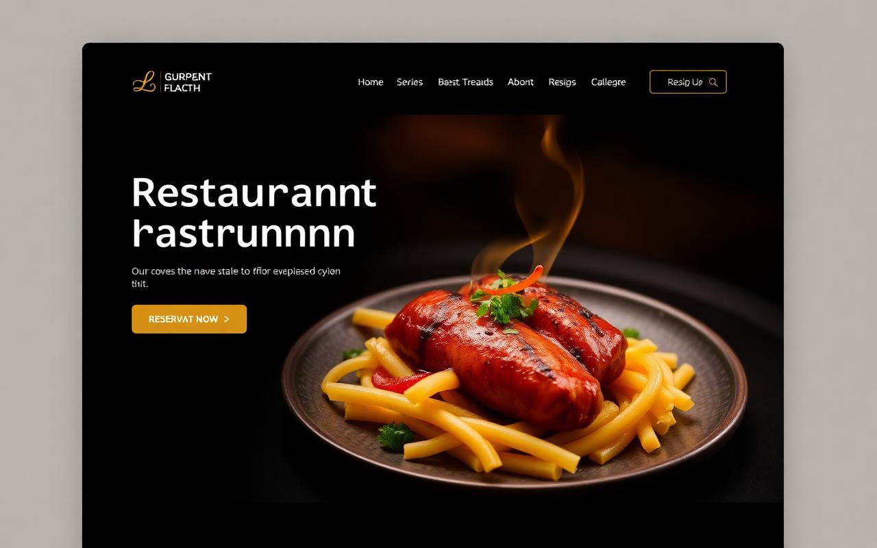 Restaurant — réservation + menu en ligne