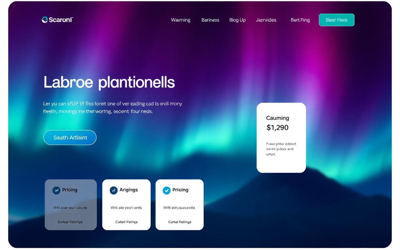 Landing SaaS + pricing + analytics