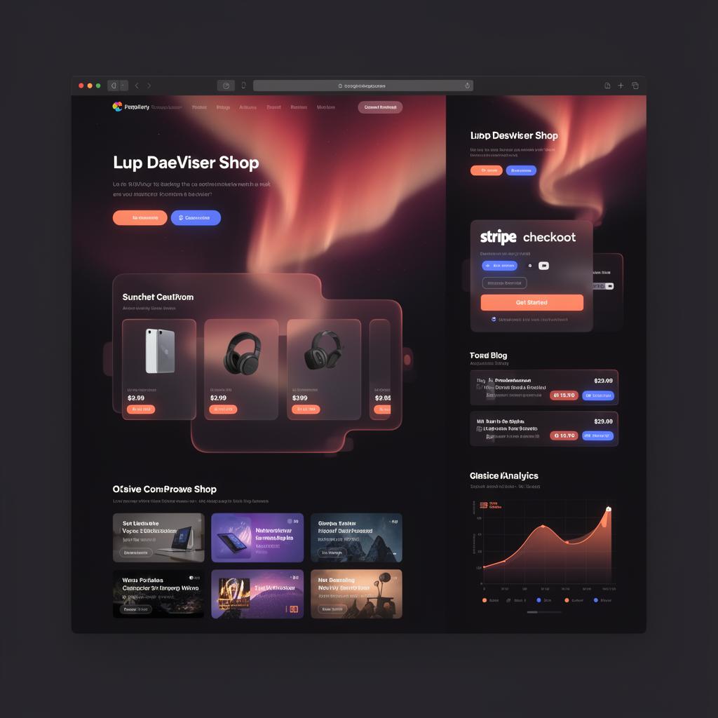 Landing SaaS + boutique Stripe + blog